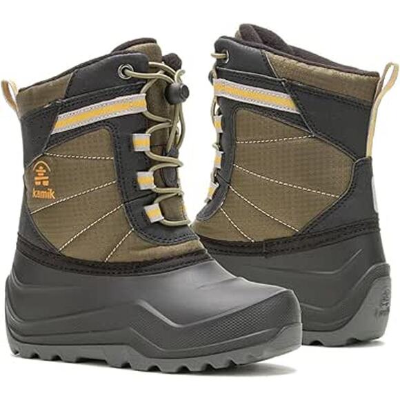 Kamik Toddler 3 Dark Olive Maxx Snow Boots Waterproof Insulated Winter BR12-2 - Picture 1 of 8